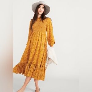 Hatch Lana maternity midi dress yellow/gold size 0 (XS)